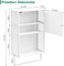 White Wall-Mounted 3-Tier Bathroom Cabinet with Towel Bar - Over Toilet Storage Shelf, Medicine Cabinet for Bathroom, Laundry, Bedroom, Kitchen (7.8"D x 16.9"W x 29.2"H)
